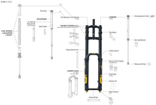 Öhlins DH38 Spare Parts