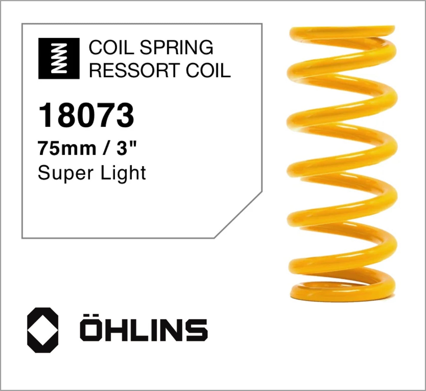 Öhlins Spring 18073 for 75, 72.5, 70mm travel