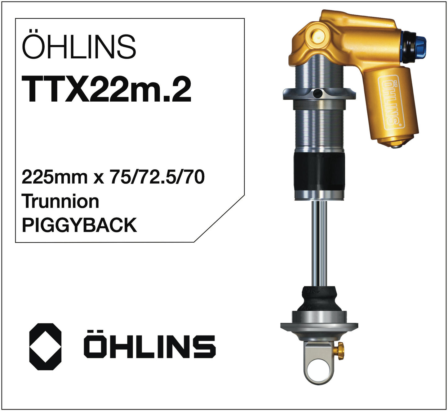Öhlins TTX22m.2 Amortisseur 225mm Piggyback