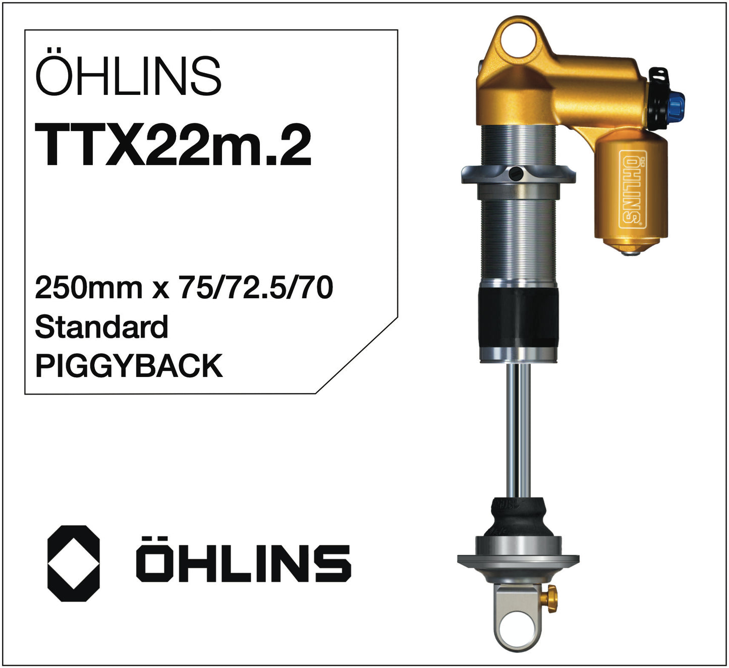 Öhlins TTX22m.2 Amortisseur 250mm Piggyback