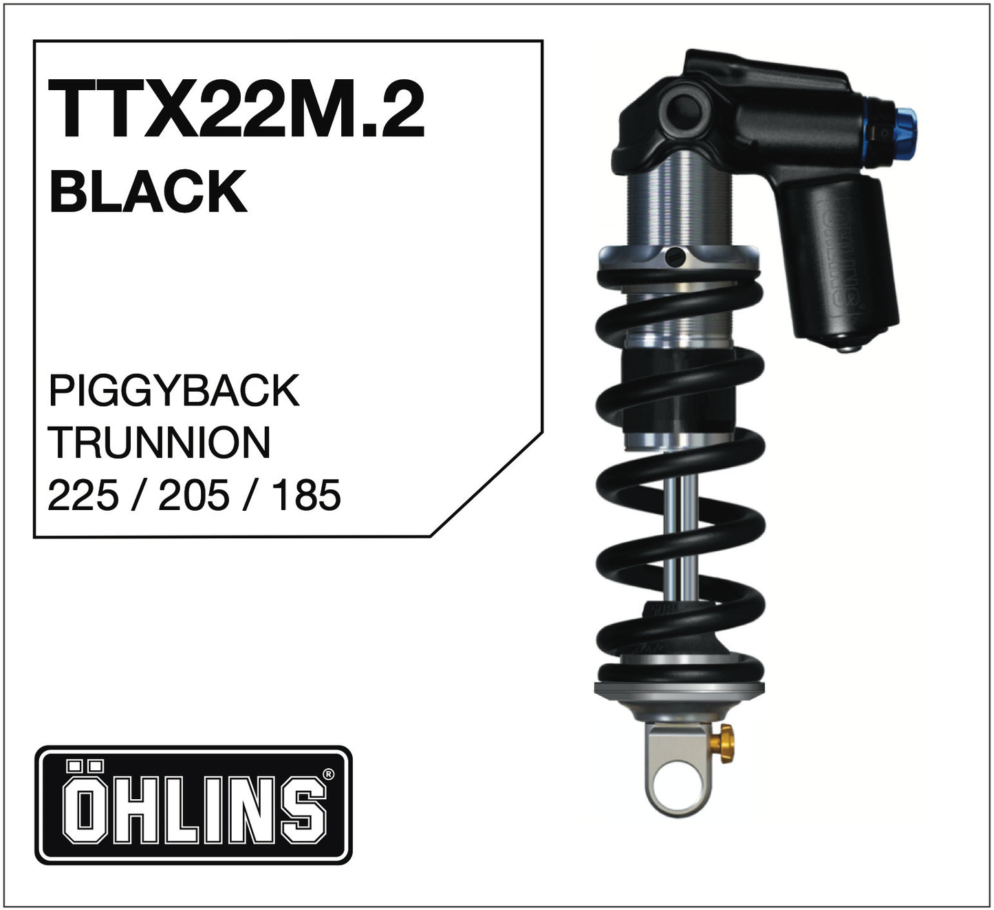 Öhlins TTX22m.2 Black Piggyback Trunnion