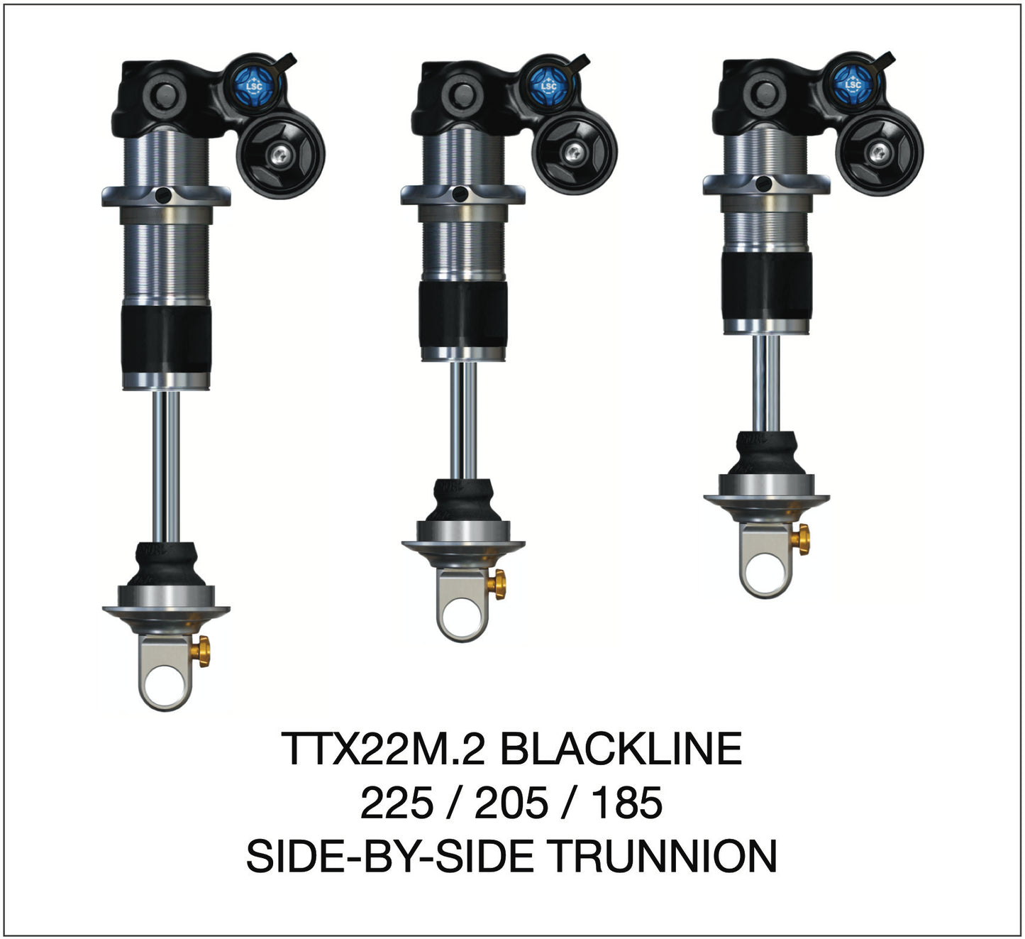 Öhlins TTX22m.2 Black Side-by-Side Trunnion