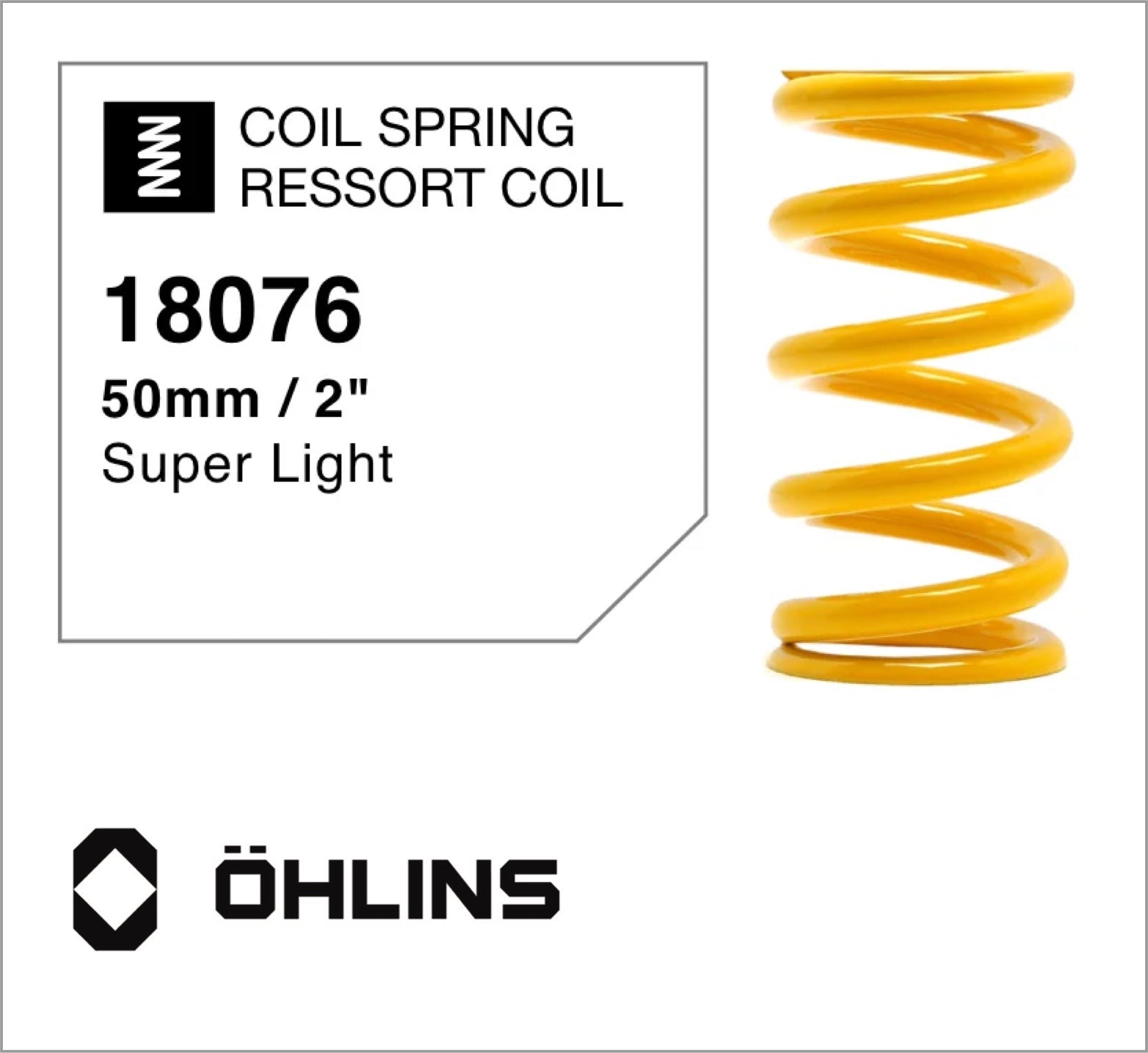 Öhlins Spring 18076 for 50, 47.5 or 45mm travel – PMB Suspension