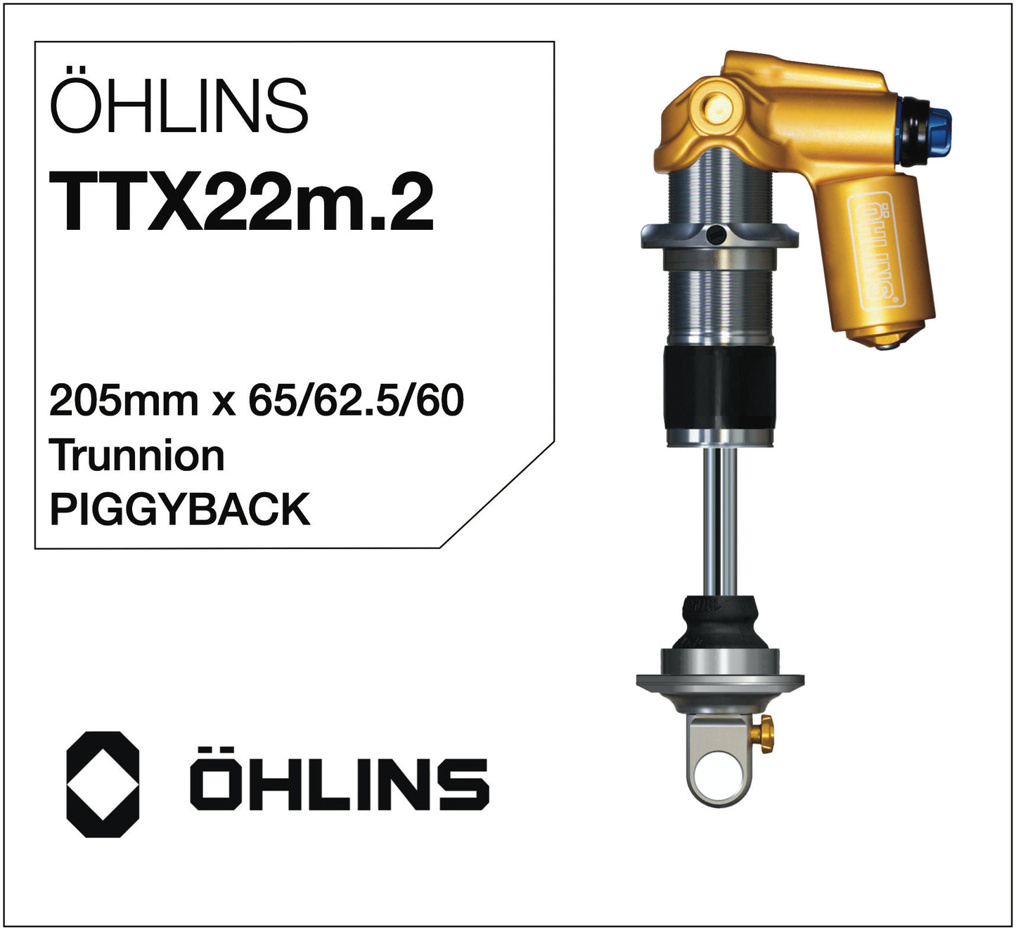 Öhlins TTX22m.2 Amortisseur 205mm Piggyback