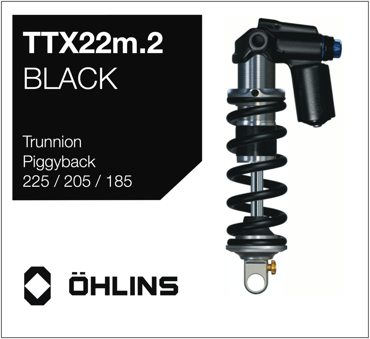 Öhlins TTX22m.2 Black Piggyback Trunnion