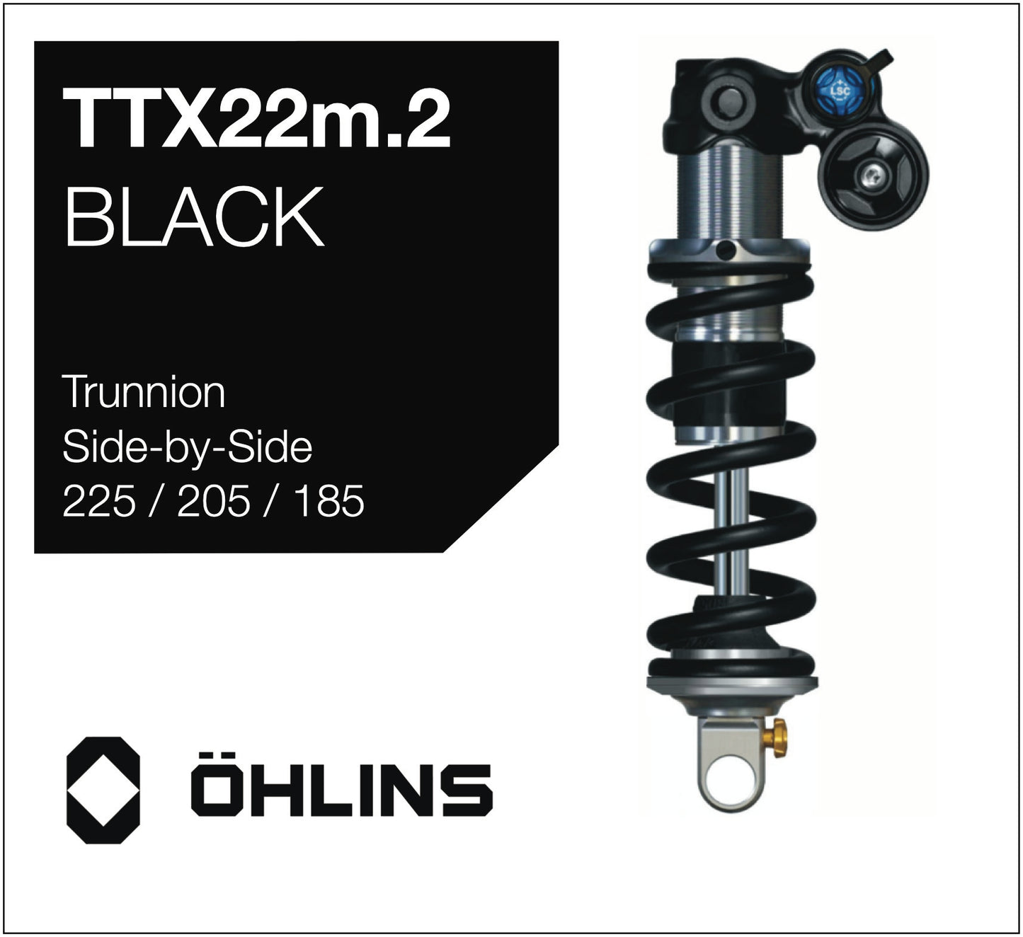 Öhlins TTX22m.2 Black Side-by-Side Trunnion