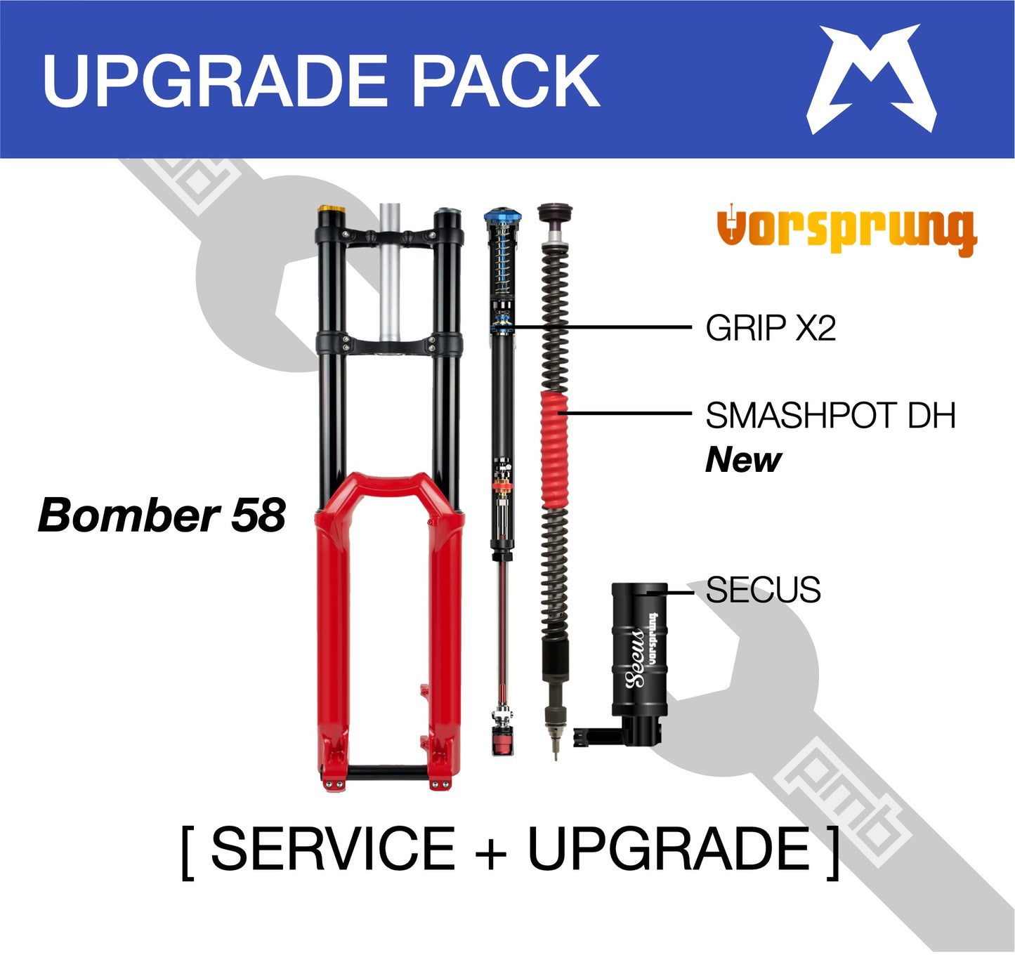 Service Pack: Service + Upgrade Marzocchi Bomber 58