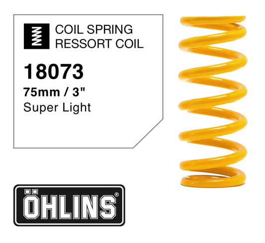 Ressort Öhlins série 18073 pour débattement 75, 72.5, 70mm