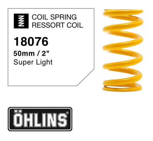 Ressort Öhlins série 18076 pour débattement 50, 47.5 ou 45mm